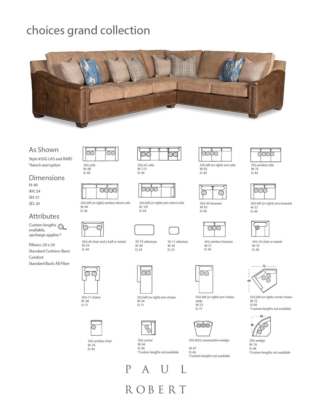 35G CHOICES GRAND SECTIONAL
